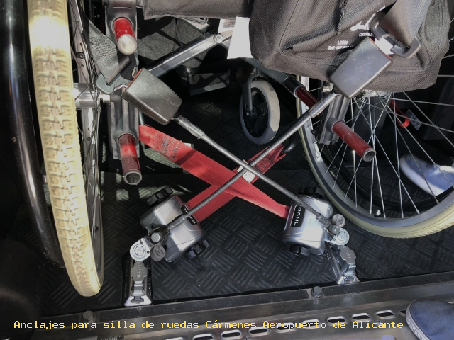 Anclajes para silla de ruedas Cármenes Aeropuerto de Alicante